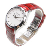 Tissot Couturier White Dial Red Leather Watch For Women - T035.210.16.011.01 Buy Now By Tissot