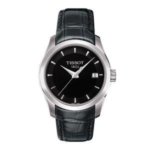 Tissot T Trend Couturier Black Dial Black Leather Strap Watch For Women - T035.210.16.051.00 Buy Now By Tissot