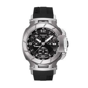 Tissot T Race Chronograph Black Dial Black Rubber Strap Watch for Women - T048.217.17.057.00 Buy Now By Tissot