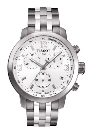 Tissot PRC 200 Chronograph Quartz Silver Dial Silver Steel Strap Watch For Men - T055.417.11.037.00 Buy Now By Tissot