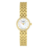 Tissot T-Lady Lovely Mother of Pearl Dial Gold Steel Strap Watch For Women - T058.009.63.116.00 Buy Now By Tissot