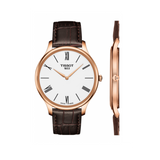 Tissot Tradition 5.5 White Dial Brown Leather Strap Watch for Men - T063.409.36.018.00 Buy Now By Tissot