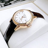 Tissot Carson Automatic White Dial Brown Leather Strap Watch For Women - T085.207.36.011.00 Buy Now By Tissot