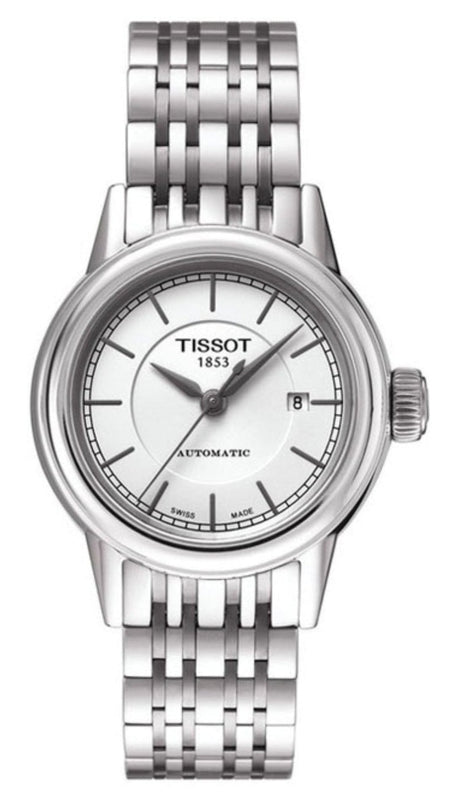 Tissot T Classic Carson Automatic White Dial Silver Steel Strap Watch For Women - T085.207.11.011.00 Buy Now By Tissot