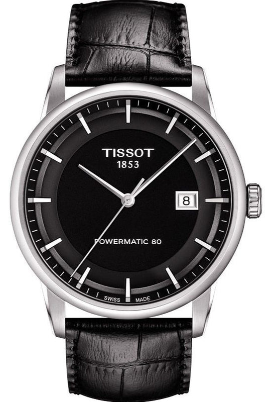 Tissot T Classic Luxury Black Dial Black Leather Strap Watch For Men - T086.407.16.051.00 Buy Now By Tissot