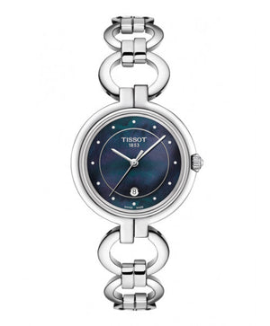 Tissot T Lady Flamingo Mother of Pearl Blue Dial Silver Steel Strap Watch for Women - T094.210.11.126.00 Buy Now By Tissot
