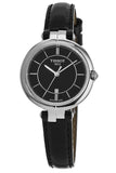 Tissot T Lady Flamingo Black Dial Black Leather Strap Watch For Women - T094.210.16.051.00 Buy Now By Tissot