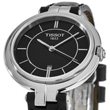 Tissot T Lady Flamingo Black Dial Black Leather Strap Watch For Women - T094.210.16.051.00 Buy Now By Tissot