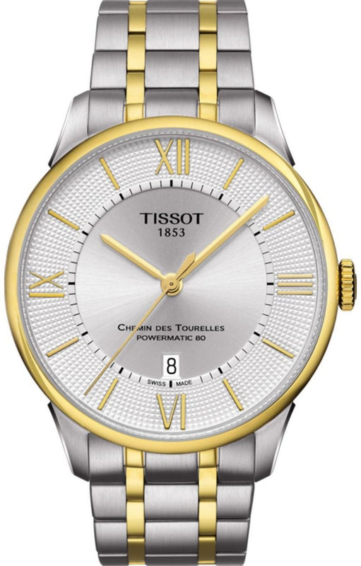 Tissot Chemin Des Tourelles Powermatic 80 Silver Dial Two Tone Steel Strap Watch For Men - T099.407.22.038.00 Buy Now By Tissot