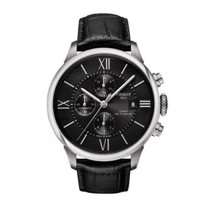 Tissot T Classic Chemin Des Tourelles Chronograph Black Dial Black Leather Strap Watch For Men - T099.427.16.058.00 Buy Now By Tissot