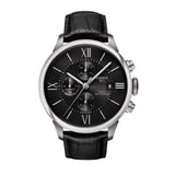 Tissot T Classic Chemin Des Tourelles Chronograph Black Dial Black Leather Strap Watch For Men - T099.427.16.058.00 Buy Now By Tissot