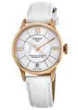 Tissot Chemin Des Tourelles Powermatic 80 Lady Silver Dial White Leather Strap Watch For Women - T099.207.36.118.00 Buy Now By Tissot