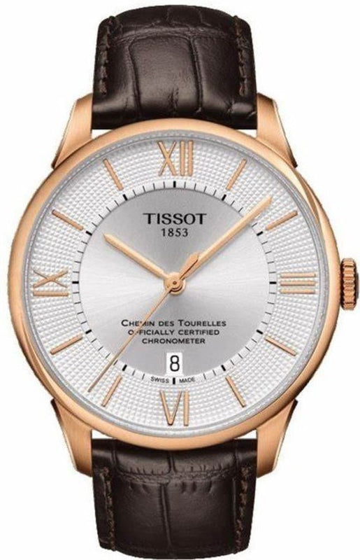 Tissot Chemin Des Tourelles Powermatic 80 Cosc Silver Dial Brown Leather Strap Watch For Men - T099.408.36.038.00 Buy Now By Tissot