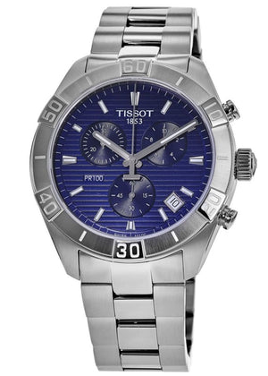 Tissot PR 100 Sport Quartz Chronograph Blue Dial Silver Steel Strap Watch For Men - T101.617.11.041.00 Buy Now By Tissot