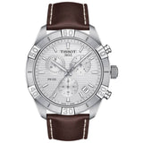 Tissot PR 100 Sport Quartz Chronograph Silver Dial Brown Leather Strap Watch For Men - T101.617.16.031.00 Buy Now By Tissot