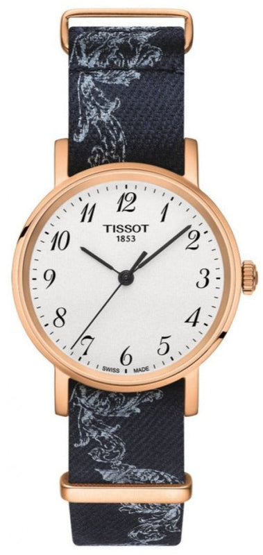 Tissot T Classic Everytime Small White Dial Blue NATO Strap Watch For Women - T109.210.38.032.00 Buy Now By Tissot