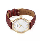 Tissot Everytime Desire Small White Dial Maroon Leather Strap Watch For Women - T109.210.36.031.00 Buy Now By Tissot