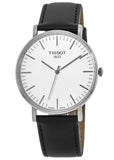 Tissot T Classic Everytime Large White Dial Black Leather Strap Watch For Men - T109.610.16.031.00 Buy Now By Tissot