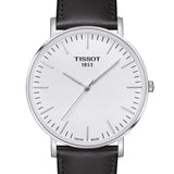Tissot T Classic Everytime Large White Dial Black Leather Strap Watch For Men - T109.610.16.031.00 Buy Now By Tissot