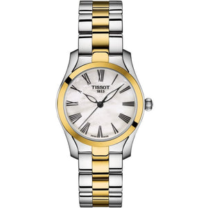 Tissot T Wave Lady White Mother of Pearl Dial Two Tone Steel Strap Watch For Women - T112. 210. 22. 113. 00 Buy Now By Tissot