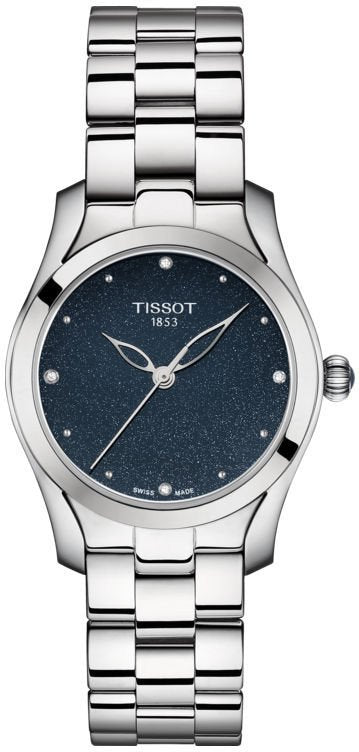 Tissot T Wave II Blue Dial Silver Steel Strap Watch For Women - T112.210.11.046.00 Buy Now By Tissot