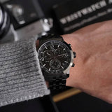 Tissot PRC 200 Chronograph Black Dial Black Steel Strap Watch For Men - T114.417.33.057.00 Buy Now By Tissot