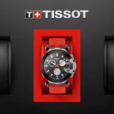 Tissot T Race Chronograph Black Dial Red Silicone Strap Watch For Men - T115.417.27.051.00 Buy Now By Tissot