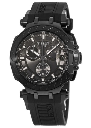 Tissot T Race Chronograph Anthracite Black Dial Black Silicone Strap Watch For Men - T115.417.37.061.03 Buy Now By Tissot