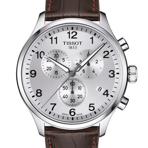 Tissot Chrono XL Silver Dial Brown Leather Strap Watch For Men - T116.617.16.037.00 Buy Now By Tissot