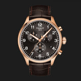 Tissot Chrono XL Black Dial Brown Leather Strap Watch For Men - T116.617.36.057.01 Buy Now By Tissot