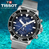Tissot Seastar 1000 Chronograph Blue Dial Silver Mesh Bracelet Watch For Men - T120.417.11.041.02 Buy Now By Tissot