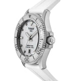Tissot Seastar 1000 Mother of Pearl White Dial White Rubber Strap Watch for Women - T120.210.17.116.00 Buy Now By Tissot