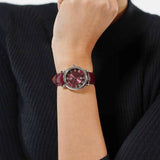 Tissot Carson Premium Lady Maroon Dial Maroon Leather Strap Watch For Women - T122.210.16.373.00 Buy Now By Tissot
