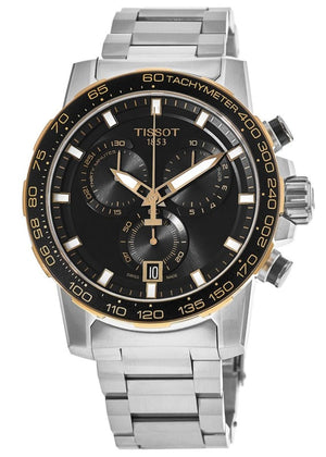 Tissot Supersport Chrono Black Dial Silver Steel Strap Watch For Men - T125.617.21.051.00 Buy Now By Tissot