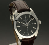 Tissot Gentlemen Black Dial Brown Leather Strap Watch for Men - T127.410.16.051.01 Buy Now By Tissot