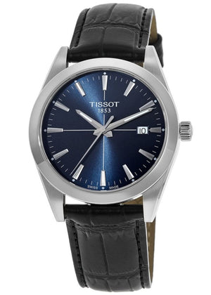 Tissot Gentlemen Blue Dial Black Leather Strap Watch for Men - T127.410.16.041.01 Buy Now By Tissot
