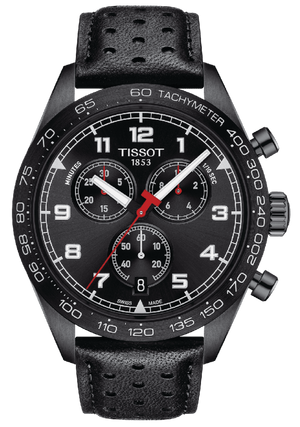 Tissot T Sport PRS 516 Chronograph Black Dial Black Leather Strap Watch for Men - T131.617.36.051.00 Buy Now By Tissot