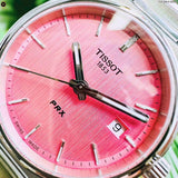 Tissot PRX Quartz Pink Dial Silver Steel Strap Watch for Women - T137.210.11.331.00 Buy Now By Tissot