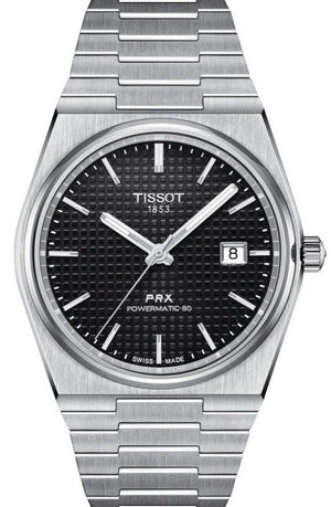 Tissot PRX Powermatic 80 Black Dial Silver Steel Strap Watch for Men - T137.407.11.051.00 Buy Now By Tissot