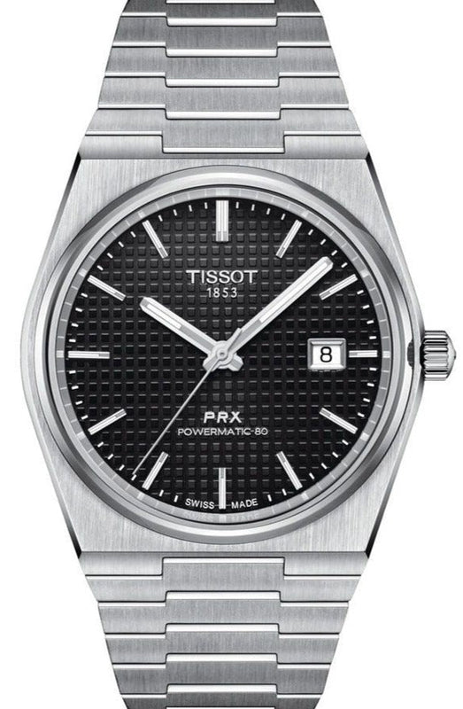 Tissot PRX Powermatic 80 Black Dial Silver Steel Strap Watch for Men - T137.407.11.051.00 Buy Now By Tissot