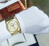 Tissot PRX Powermatic 80 Gold Dial Gold Steel Strap Watch for Men - T137.407.33.021.00