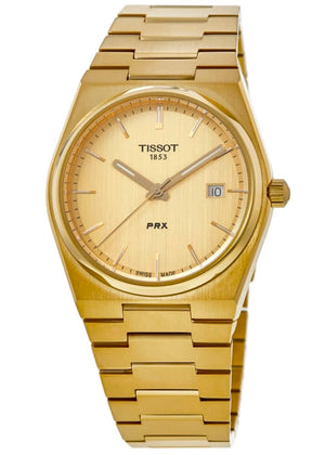 Tissot PRX Champagne Yellow Gold Dial Gold Steel Strap Watch for Men - T137.410.33.021.00 Buy Now By Tissot