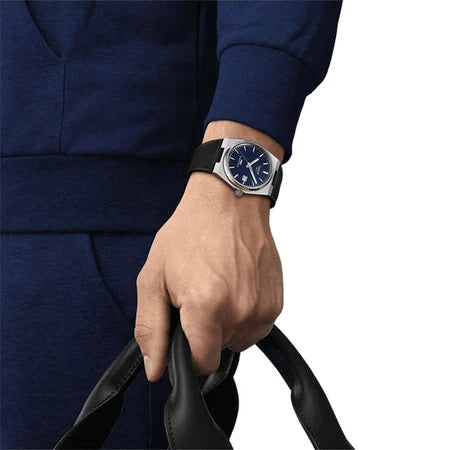 Tissot PRX Powermatic 80 Blue Dial Black Rubber Strap Watch for Men - T137.407.17.041.00 Buy Now By Tissot