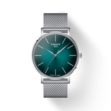 Tissot Everytime Gent Green Dial Silver Mesh Bracelet Watch for Men - T143.410.11.091.00 Buy Now By Tissot