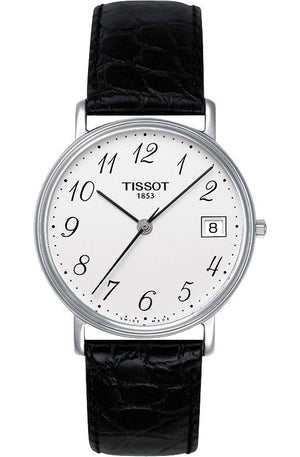 Tissot T Classic Desire White Dial Black Leather Strap Watch For Men - T52.1.421.12 Buy Now By Tissot