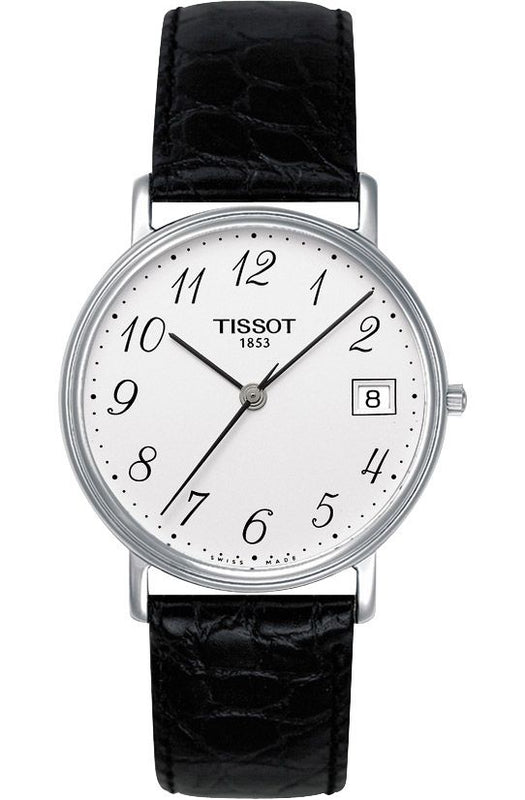 Tissot T Classic Desire White Dial Black Leather Strap Watch For Men - T52.1.421.12 Buy Now By Tissot
