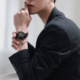 Emporio Armani Meccanico Skeleton Black Dial Black Leather Strap Watch For Men - AR60046 Buy Now By Emporio Armani