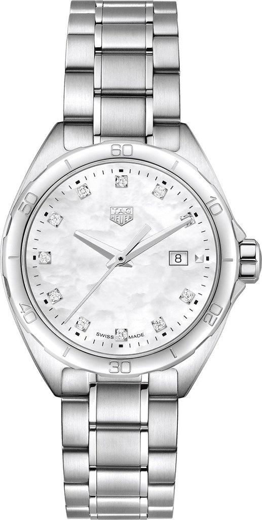 Tag Heuer Formula 1 Diamonds Mother Of Pearl White Dial Silver Steel Strap Watch for Women - WBJ1419.BA0664 Buy Now By Tag Heuer