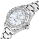 Tag Heuer Aquaracer Diamonds Mother of Pearl White Dial Silver Steel Strap Watch for Women - WBD1415.BA0741 Buy Now By Tag Heuer