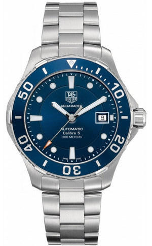 Tag Heuer Aquaracer Caliber 5 Automatic Blue Dial Silver Steel Strap Watch for Men - WAN2111.BA0822 Buy Now By Tag Heuer